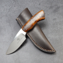 Gecko Ironwood von Arno Bernard Knives mit N690 Stahl EDC Messer mit Lederscheide