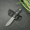 JE Made Knives Semi Skinner hunting knife in 12c27 steel and G10 black