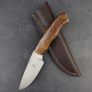 Zebra - Arno Bernard Knives mit Ironwood Stahl incl. Lederscheide