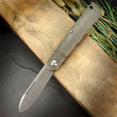 JE Made Knives Gunstock Titan mit Tree Bark in Handarbeit Slipjoint S35Vn Stahl