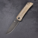 Kansept Weasel Slipjoint Flipper Double Detent knife Micarta made of 154CM steel