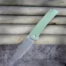 Kansept Weasel Slipjoint Flipper Messer G10 Jade mit Droppointklinge aus 154CM