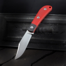 JE made Knives Fixed Lanny steel Sandvik 12C27 handle G10 red / carbon EDC knife