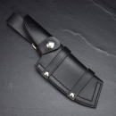 Handgefertigte Lederscheide schwarz Rechtshänder für unser SK04 Messer
