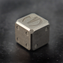 Titanium dice 6-sided | Titanium 6AL4V | Stonewashed finish | EDC pastime