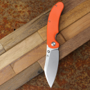 Kansept Nesstreet knife with S35VN steel G10 orange stonewashed