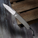 Rinkhals - Arno Bernard Knives - Damaststeel Full Titanium Slipjoint Pocket Knife - For the first time! 23/036