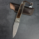 23-237 Rinkhals - Arno Bernard Knives - Damascus steel titanium slipjoint pocket knife with giraffe bone