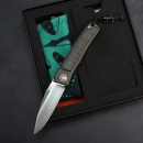 Rinkhals Uni Black FAT Carbon - Arno Bernard Knives - Slipjoint Titan Taschenmesser RWL34