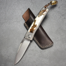 Rinkhals - Arno Bernard Knives - Slipjoint titanium pocket knife RWL34 colored with warthog tusk
