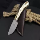 Sable hunting knife / skinner from South Africa Arno Bernard with warthog dyed and leather sheath