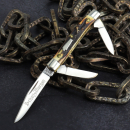 Altes 3.tlg. Schatt & Morgan Taschenmesser mit Hirschhorn