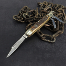 Altes Carl Schlieper "Eye Brand" Whittler Taschenmesser mit Hirschhorn