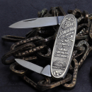 Besonderheit - Carl Schlieper altes Herrenmesser "Chuchillos/Werkzeug" Prägeschale E.Bruckmann - B.-Ware klinge tief