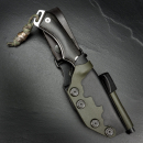 Designkydex for QSP SK03 Gen.- 1+2 Workaholic | Custom Kydex black + nato green | incl. Firesteel with holder | + Dangler