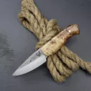 Voss Knives - Custom Messer EDC - stab. Ahorn natur mit Mosaikpins - 80CrV2 Stahl - ohne Lederscheide