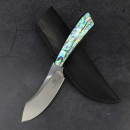 WASP - Handy hunting knife by Arno Bernard Knives in the Nessmuk style with abalone and N690