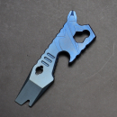 X1 Custom - A tool for the keychain Prybar made of titanium anodized gradient light blue / blue
