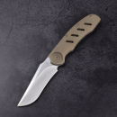 Arno Basson knife - X9 Frontflipper M390 steel titanium bronze 3D milled Serial 23-001 Custom